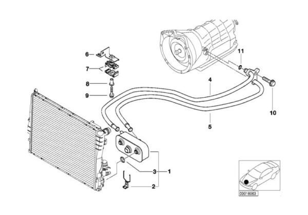 17 22 7 505 826 OE - ENFRIADOR DE ACEITE DE TRANSMISION BMW - Image 2